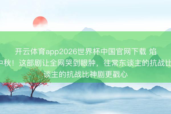 开云体育app2026世界杯中国官网下载 焰火里的9个中秋！这部剧让全网哭到眼肿，往常东谈主的抗战比神剧更戳心